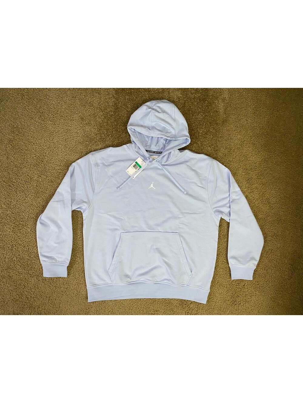 Jordan Sport Dri Fit Hoodie Mens XL Blue Fleece Lined Kangaroo Pockets Pullover